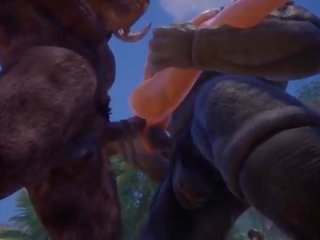 राक्षस साथ घोडा डिक्स बकवास बस्टी ब्लोंड &vert; बड़ा कॉक मॉन्स्टर &vert; ३डी xxx फ़िल्म वन्य जीवन